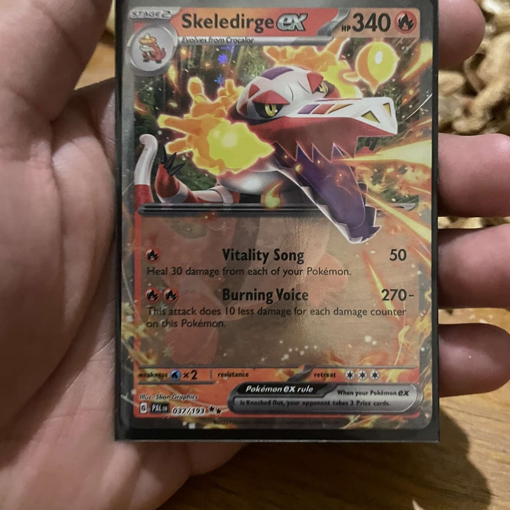Pokemon Skeldirge EX Trading Card - Red and Orange